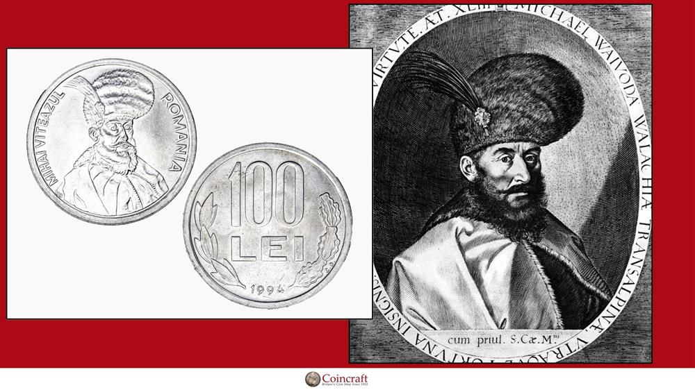Romania 100 Dedicated to Mihai Viteazul (Former National Hero) - Coincraft